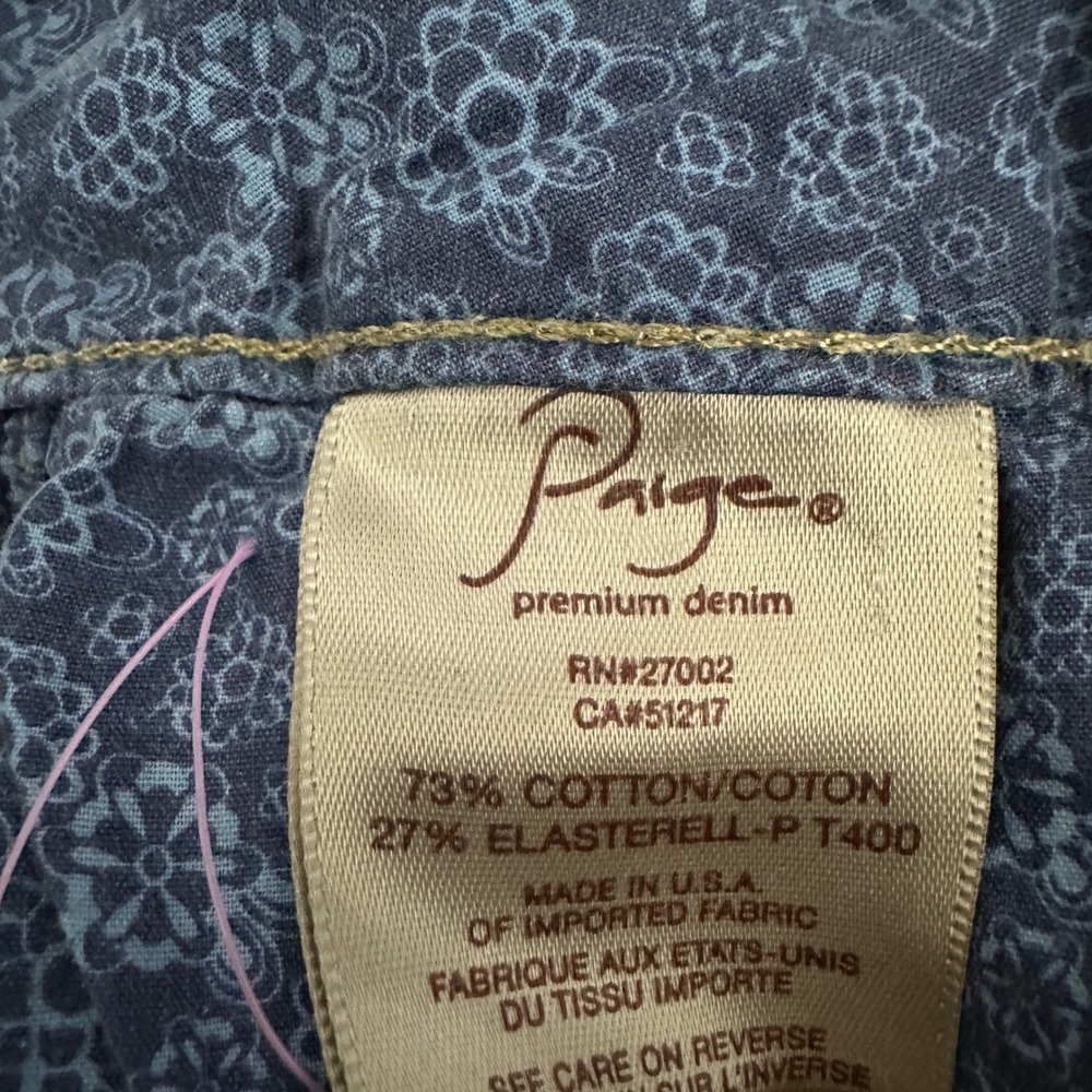 Paige Womens Hidden Hills Flare Jeans 28 Blue Stretch Denim Y2K Boho Revival - Picture 6 of 11
